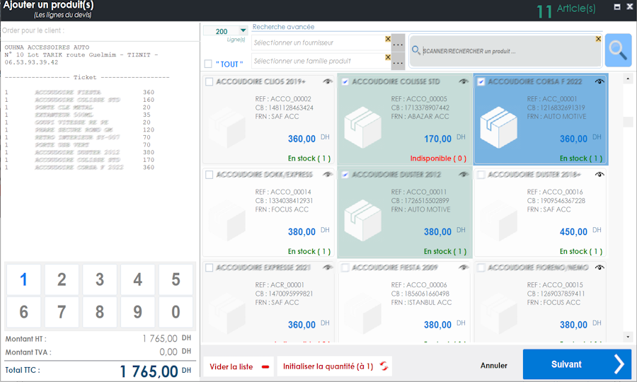 Module gestion des ventes GenyCom